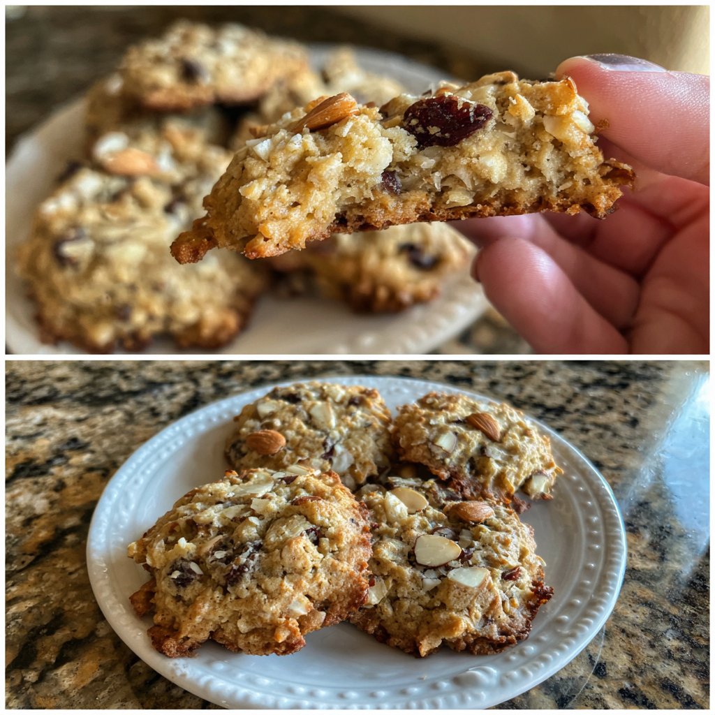 Banana Almond Breakfast Cookies