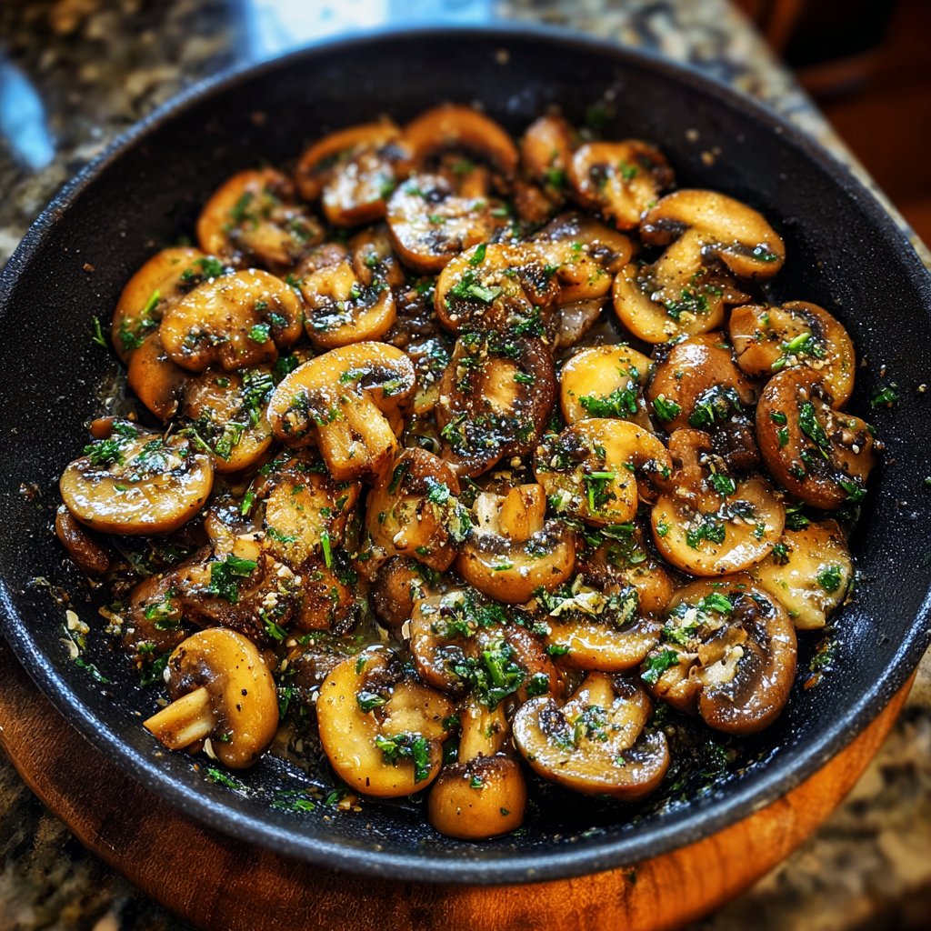 Romantic Garlic Butter Mushroom Skillet