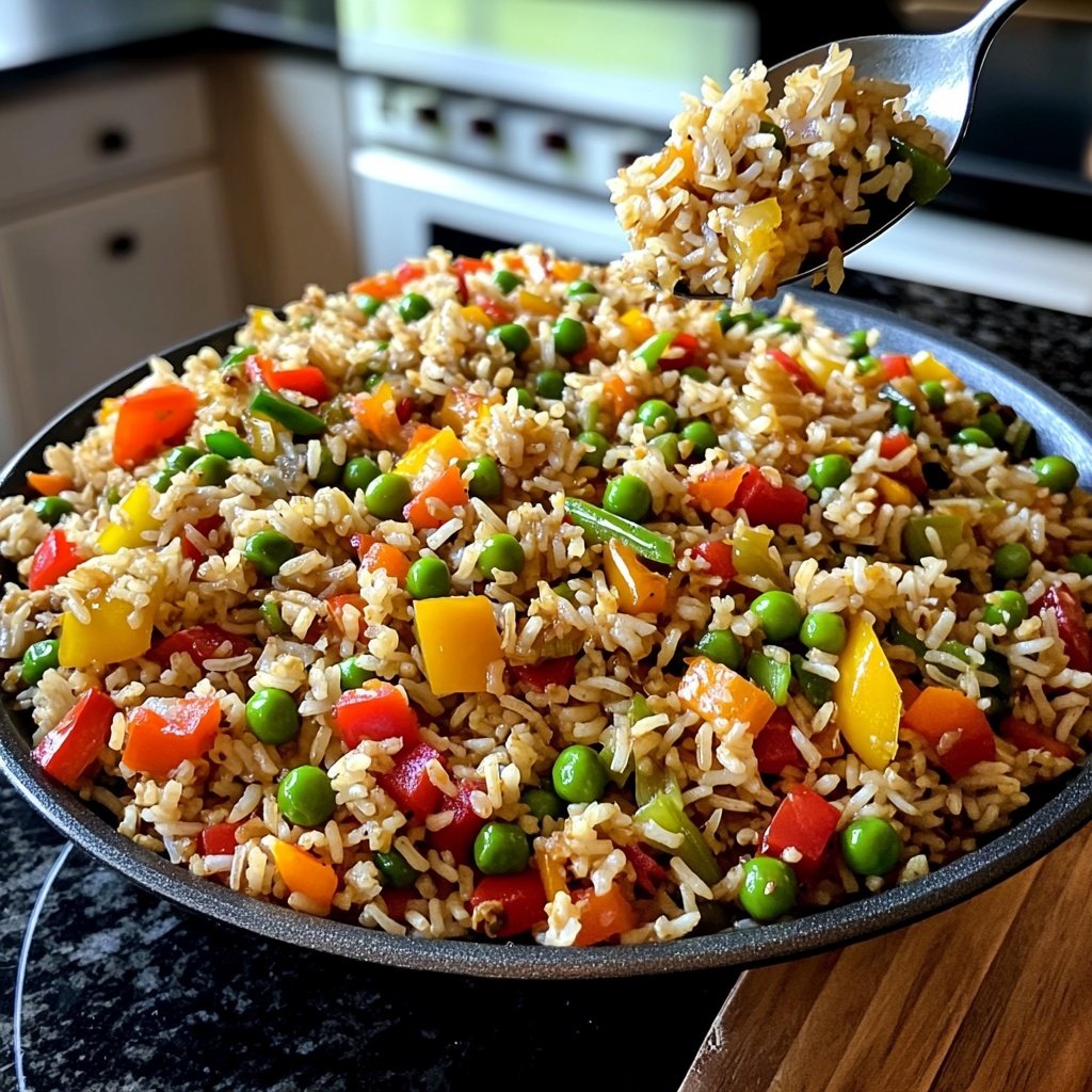 Simple Veggie Fried Rice Lunch