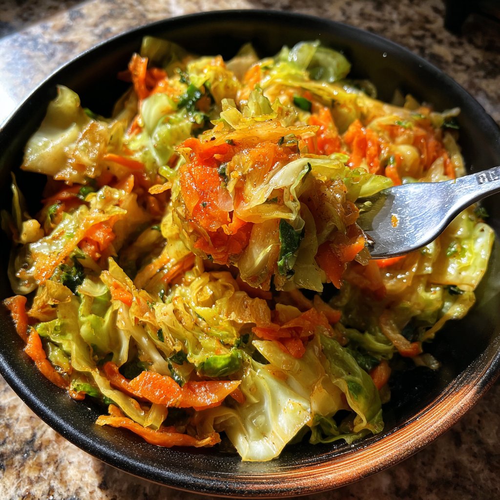 Jamaican Cabbage and Carrot Sauté