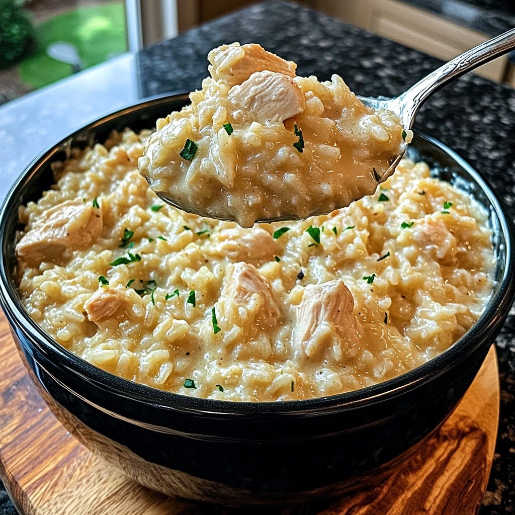 Creamy Slow Cooker Chicken and Rice