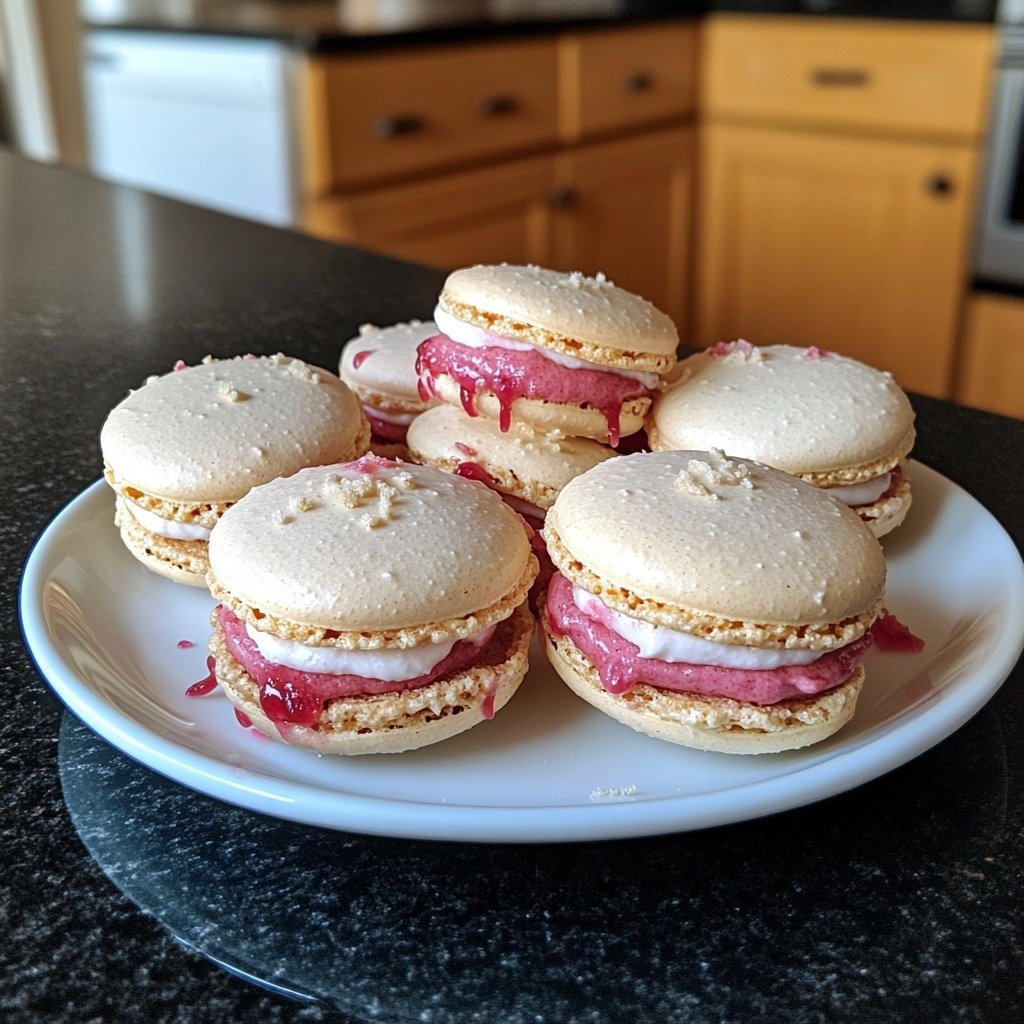 Valentines Treats Raspberry Macarons