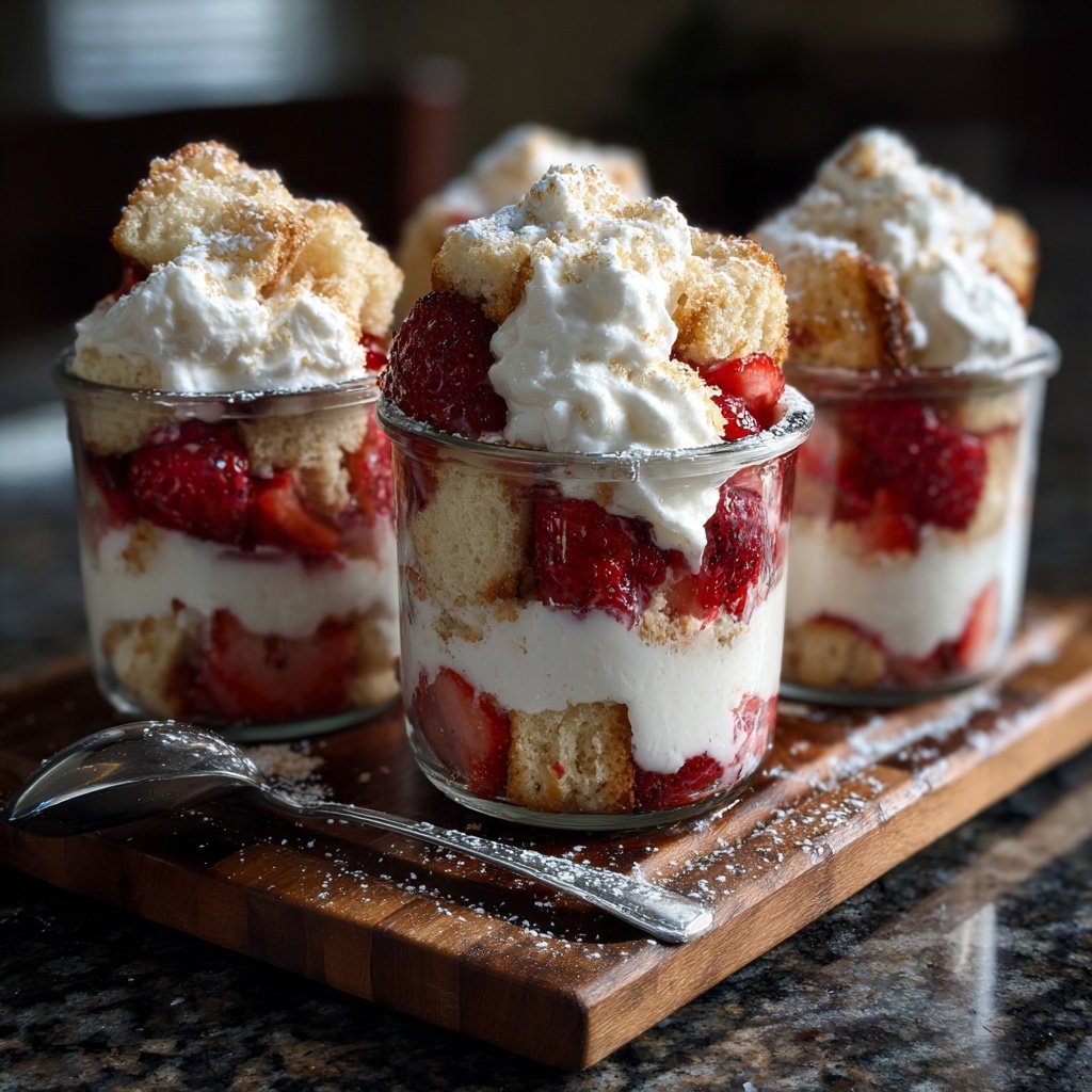 Classic Strawberry Shortcake Parfaits