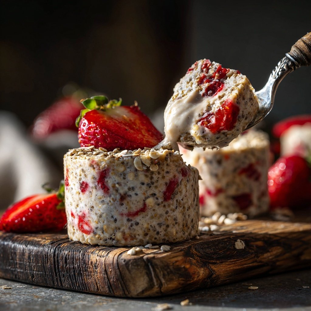 Strawberry Vanilla Chia Oat Cups