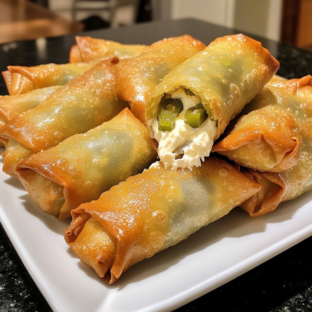 Tasty Finger Food Mini Jalapeno Popper Egg Rolls