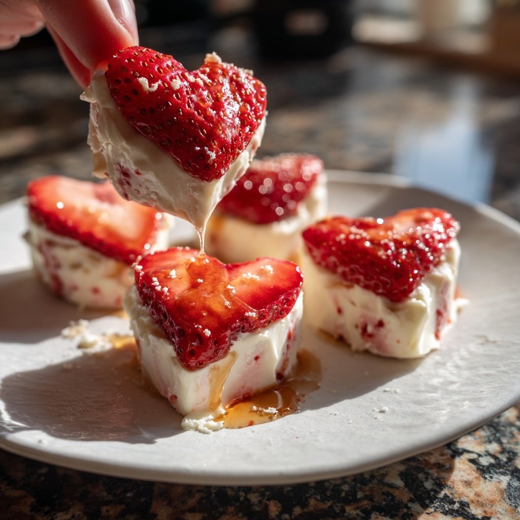 Valentines Snacks Strawberry Yogurt Bites