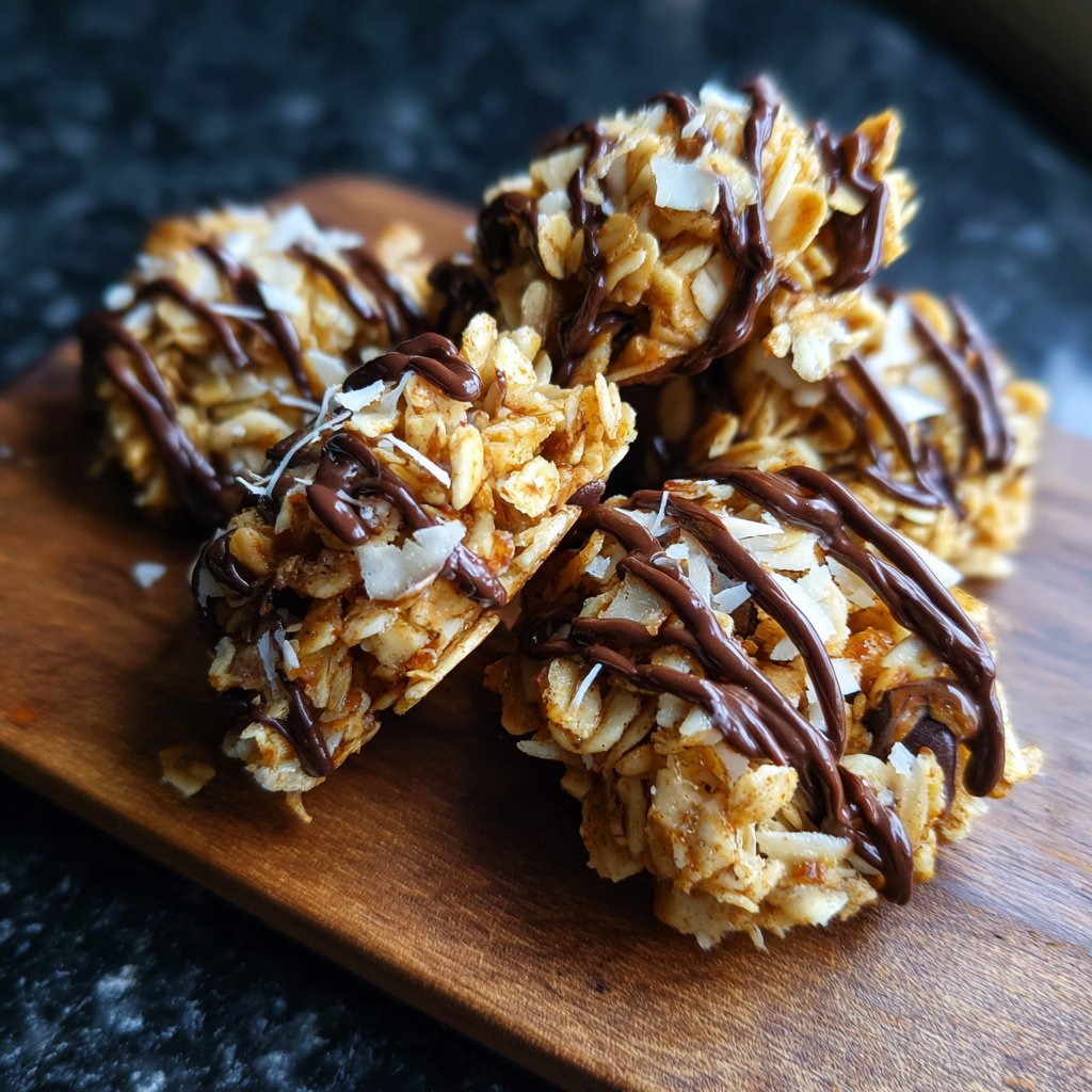 Chocolate Almond Coconut Granola Bites