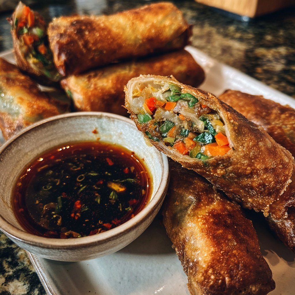 Super Bowl Veggie Spring Rolls