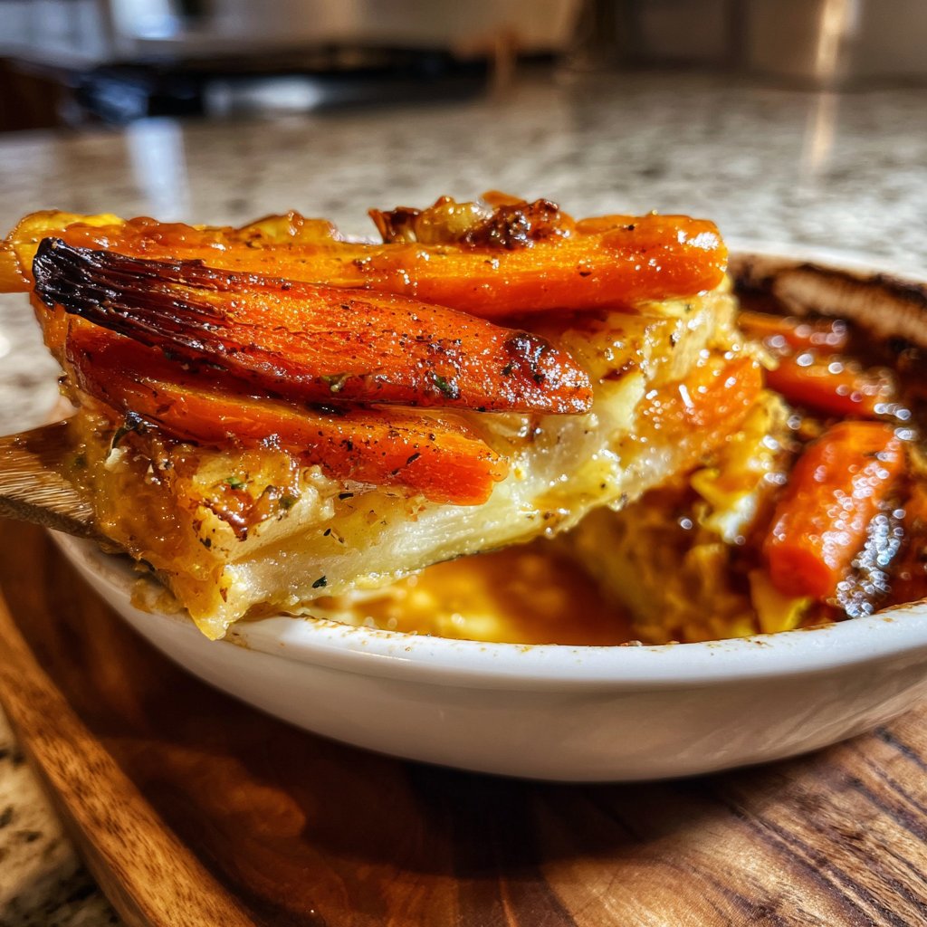 Sunday Roasted Carrot Parsnip Bake