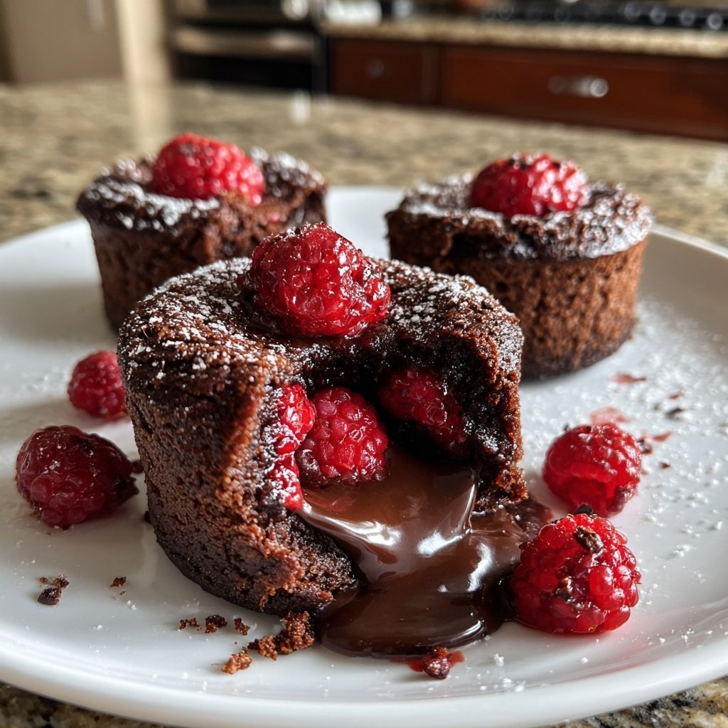 Chocolate Raspberry Lava Cakes