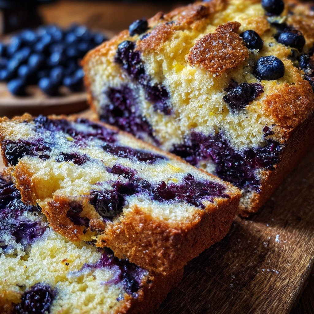 Blueberry Lemon Sourdough Bread Loaf