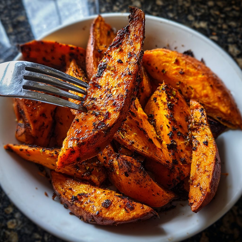 Jamaican Jerk Roasted Sweet Potatoes