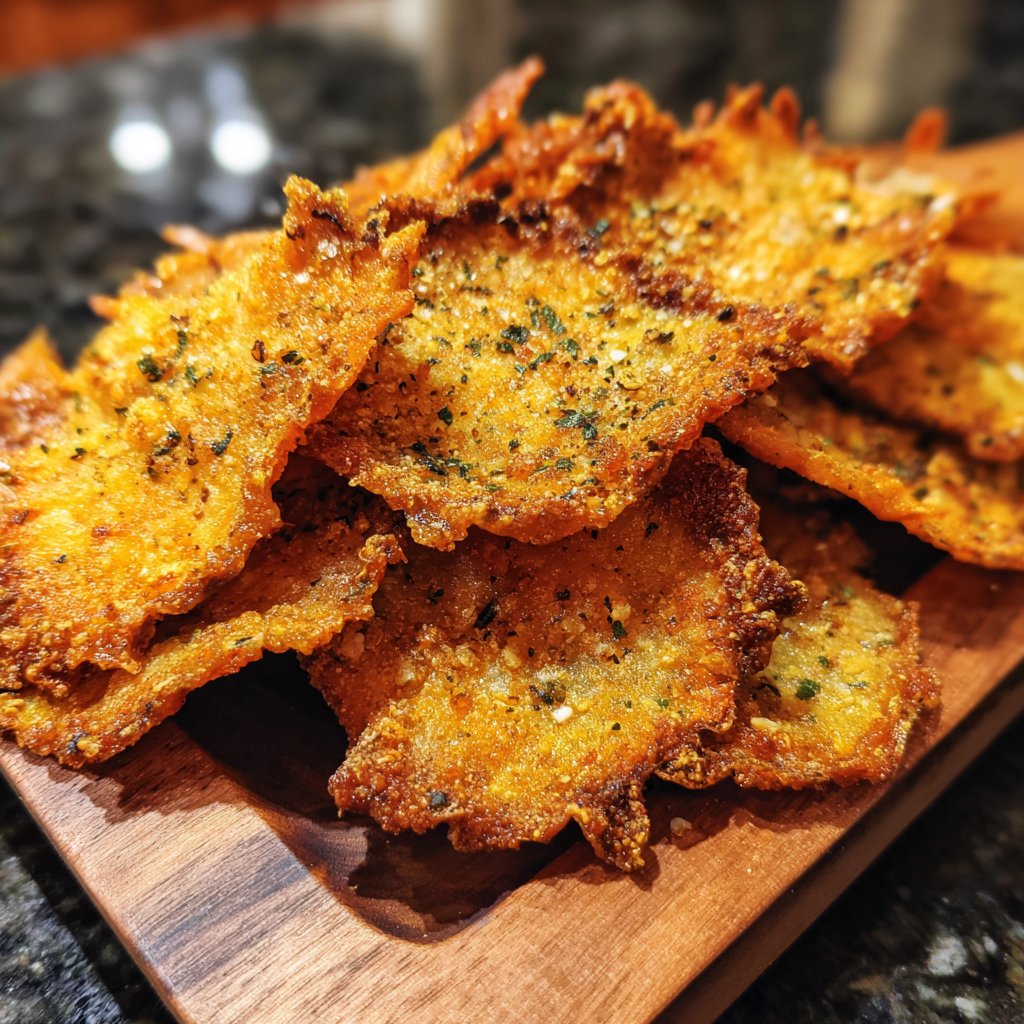 Crispy Eggplant Garlic Chips