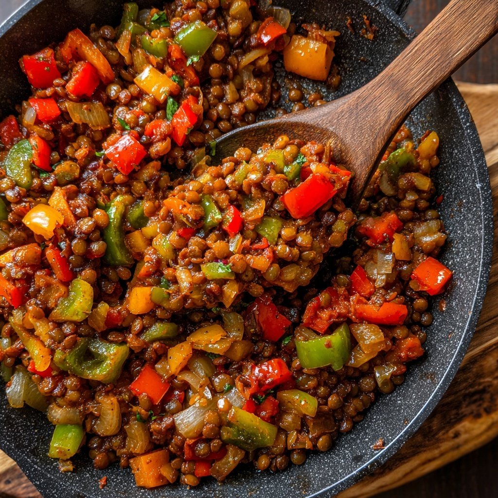 Smoky Lentil Veggie Skillet