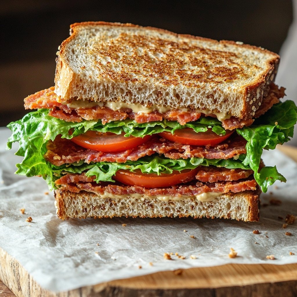 Healthy BLT Sandwich Lunch