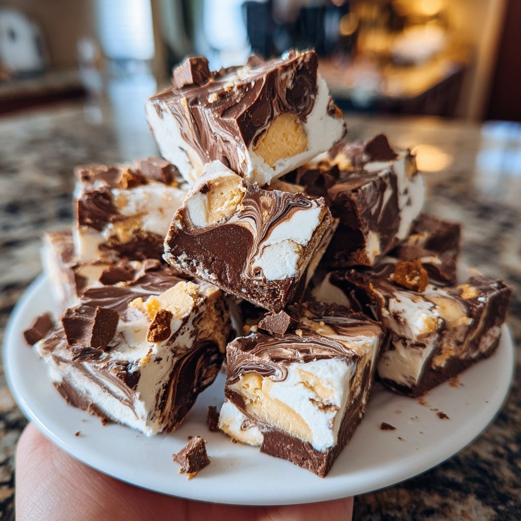 Easy Marshmallow Swirl Fudge You’ll Love! 😍