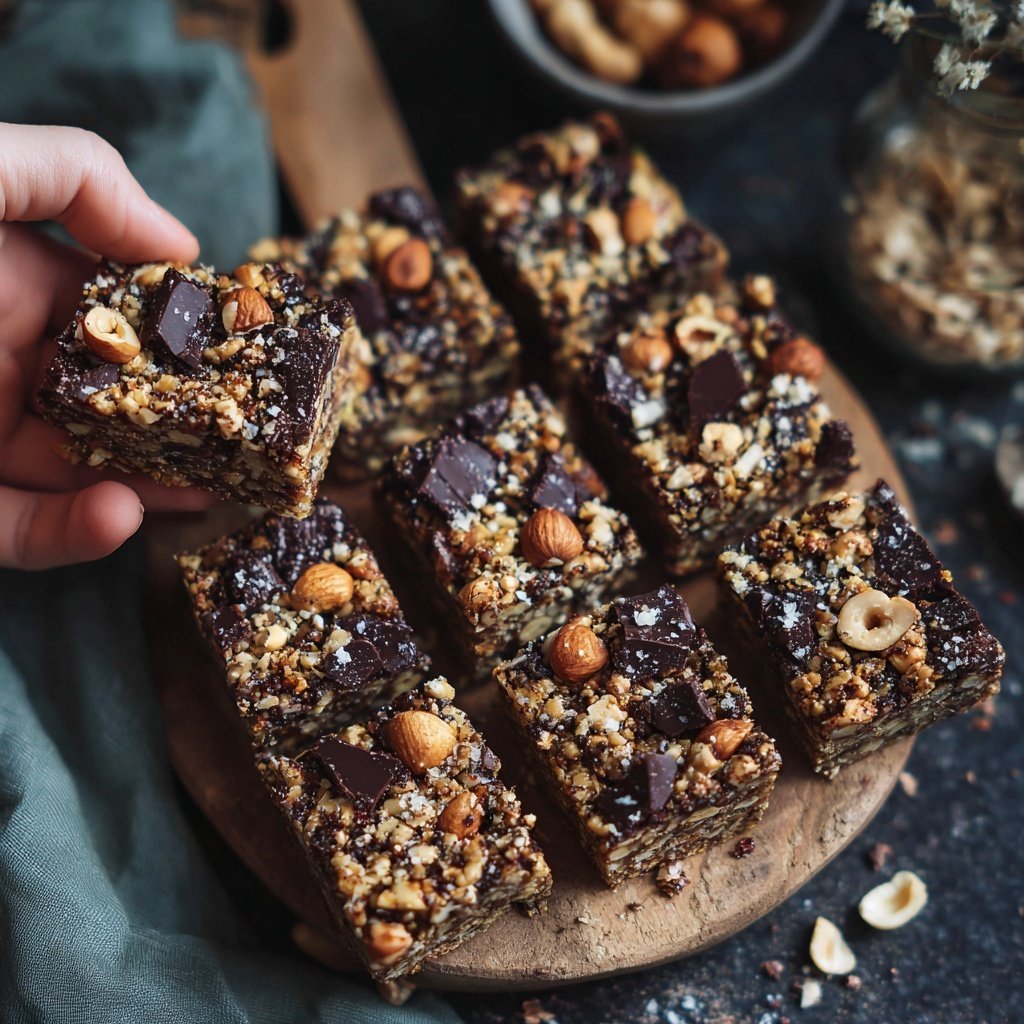 Chocolate Hazelnut Energy Squares