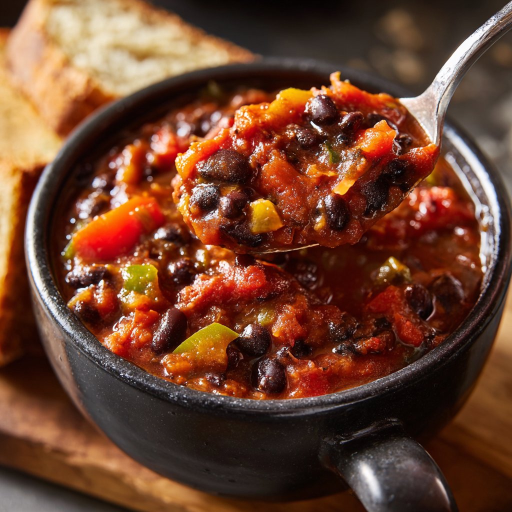 Healthy Crockpot Black Bean Chili